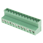 RS PRO 5.08mm Pitch 12 Way Pluggable Terminal Block, Plug, Cable Mount, Screw Termination