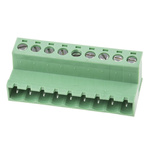 RS PRO 5.08mm Pitch 9 Way Pluggable Terminal Block, Plug, Cable Mount, Screw Termination