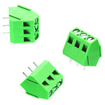 Wurth Elektronik 211 Series PCB Terminal Block, 3-Contact, 5mm Pitch, Through Hole Mount, 1-Row, Solder Termination