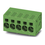 Phoenix Contact SPT 5/ 5-H-7.5-ZB Series PCB Terminal Block, 5-Contact, 7.5mm Pitch, Through Hole Mount, Spring Cage