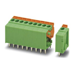 Phoenix Contact FFKDSA1/V-3.81-17 Series PCB Terminal Block, 17-Contact, 3.81mm Pitch, Through Hole Mount, Spring Cage