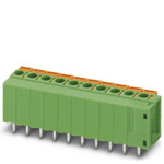 Phoenix Contact FFKDSA1/V1-10.16-3 Series PCB Terminal Block, 3-Contact, 10.16mm Pitch, Through Hole Mount, Spring Cage