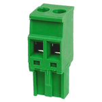 RS PRO 5mm Pitch 2 Way Pluggable Terminal Block, Plug, Through Hole, Screw Termination