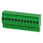 RS PRO 5mm Pitch 12 Way Pluggable Terminal Block, Plug, Through Hole, Screw Termination