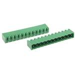 RS PRO 5.0mm Pitch 12 Way Pluggable Terminal Block, Header, Through Hole, Solder Termination