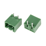 RS PRO 5.0mm Pitch 2 Way Right Angle Pluggable Terminal Block, Header, Through Hole, Solder Termination