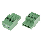 RS PRO 5mm Pitch 3 Way Pluggable Terminal Block, Plug, Through Hole, Screw Termination