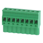 RS PRO 5mm Pitch 8 Way Pluggable Terminal Block, Plug, Through Hole, Screw Termination
