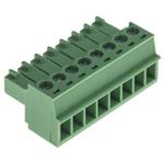 RS PRO 3.5mm Pitch 8 Way Pluggable Terminal Block, Plug, Through Hole, Screw Termination
