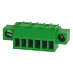 RS PRO 3.81mm Pitch 6 Way Pluggable Terminal Block, Plug, Through Hole, Screw Termination