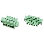 RS PRO 3.81mm Pitch 5 Way Pluggable Terminal Block, Plug, Through Hole, Screw Termination