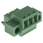 RS PRO 3.5mm Pitch 3 Way Pluggable Terminal Block, Plug, Through Hole, Screw Termination