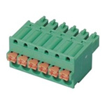 RS PRO 3.5mm Pitch 6 Way Right Angle Pluggable Terminal Block, Plug, Through Hole, Screw Termination