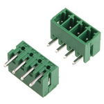 RS PRO 3.5mm Pitch 4 Way Right Angle Pluggable Terminal Block, Header, Through Hole, Solder Termination