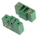 RS PRO 3.5mm Pitch 2 Way Right Angle Pluggable Terminal Block, Header, Through Hole, Solder Termination