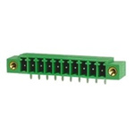RS PRO 3.5mm Pitch 10 Way Right Angle Pluggable Terminal Block, Header, Through Hole, Solder Termination