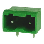 RS PRO 7.62mm Pitch 2 Way Right Angle Pluggable Terminal Block, Header, Through Hole, Solder Termination