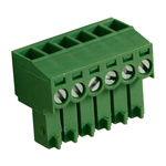 RS PRO 3.5mm Pitch 6 Way Right Angle Pluggable Terminal Block, Plug, Through Hole, Screw Termination