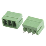 RS PRO 3.5mm Pitch 3 Way Pluggable Terminal Block, Header, Through Hole, Solder Termination