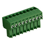 RS PRO 3.5mm Pitch 9 Way Right Angle Pluggable Terminal Block, Plug, Through Hole, Screw Termination