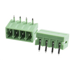 RS PRO 3.5mm Pitch 4 Way Right Angle Pluggable Terminal Block, Header, Through Hole, Solder Termination