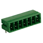 RS PRO 3.5mm Pitch 7 Way Right Angle Pluggable Terminal Block, Header, Through Hole, Solder Termination