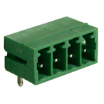 RS PRO 3.81mm Pitch 4 Way Right Angle Pluggable Terminal Block, Header, Through Hole, Solder Termination