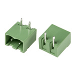 RS PRO 5.0mm Pitch 2 Way Right Angle Pluggable Terminal Block, Header, Through Hole, Solder Termination