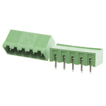 RS PRO 5.0mm Pitch 5 Way Right Angle Pluggable Terminal Block, Header, Through Hole, Solder Termination