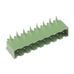 RS PRO 5.08mm Pitch 8 Way Right Angle Pluggable Terminal Block, Header, Through Hole, Solder Termination