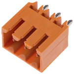 Weidmuller 3.5mm Pitch 3 Way Pluggable Terminal Block, Header, Through Hole, Solder Termination