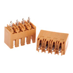 Weidmuller 3.5mm Pitch 4 Way Pluggable Terminal Block, Header, Through Hole, Solder Termination