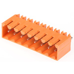 Weidmuller 3.5mm Pitch 8 Way Pluggable Terminal Block, Header, Through Hole, Solder Termination