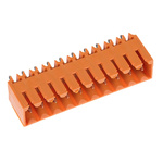 Weidmuller 3.5mm Pitch 10 Way Pluggable Terminal Block, Header, Through Hole, Solder Termination