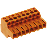 Weidmuller 3.5mm Pitch 8 Way Pluggable Terminal Block, Plug, Cable Mount, Screw Down Termination