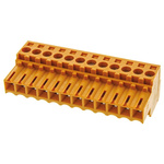 Weidmuller 3.5mm Pitch 12 Way Pluggable Terminal Block, Plug, Cable Mount, Screw Down Termination