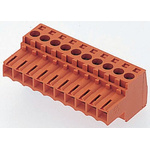 Weidmuller 3.5mm Pitch 14 Way Pluggable Terminal Block, Plug, Cable Mount, Screw Down Termination
