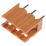 Weidmuller 5.08mm Pitch 3 Way Pluggable Terminal Block, Header, Through Hole, Solder Termination