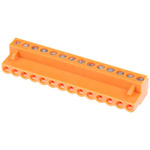 Weidmuller 5.08mm Pitch 14 Way Pluggable Terminal Block, Plug, Cable Mount, Screw Down Termination