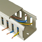 Betaduct Grey Slotted Panel Trunking - Closed Slot, W25 mm x D75mm, L2m, PVC