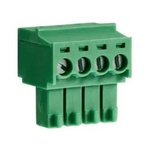 RS PRO 3.5mm Pitch 4 Way Pluggable Terminal Block, Plug, Through Hole, Screw Termination