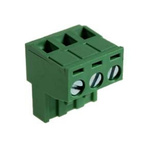 RS PRO 5.08mm Pitch 10 Way Right Angle Pluggable Terminal Block, Plug, Plug-In, Screw Termination