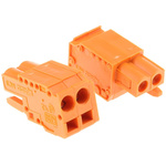 Wago 5.08mm Pitch 2 Way Pluggable Terminal Block, Plug, Spring Cage Termination