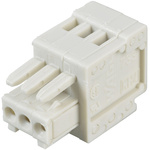 Wago 2.5mm Pitch 3 Way Pluggable Terminal Block, Plug, Cable Mount