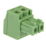 Phoenix Contact 3.81mm Pitch 2 Way Pluggable Terminal Block, Plug, Cable Mount, Screw Termination