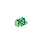 Phoenix Contact 3.81mm Pitch 4 Way Pluggable Terminal Block, Plug, Cable Mount, Screw Termination