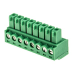 Phoenix Contact 3.81mm Pitch 8 Way Pluggable Terminal Block, Plug, Cable Mount, Screw Termination