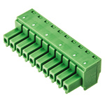 Phoenix Contact 3.81mm Pitch 10 Way Pluggable Terminal Block, Plug, Cable Mount, Screw Termination