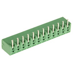 Phoenix Contact 3.81mm Pitch 12 Way Right Angle Pluggable Terminal Block, Header, Through Hole, Solder Termination