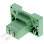 Phoenix Contact 5.08mm Pitch 2 Way Pluggable Terminal Block, Feed Through Header, Panel Mount, Solder/Slip on